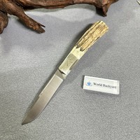 Couteau pliant en corne de cerf pour le camping et les activités de plein air, couteau d'art de collection, couteau pliant tranchant en acier inoxydable, nouveauté