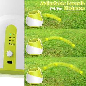 Lanzador Automático de Pelotas para Perros con 3 Distancias de Lanzamiento de 10-30 Pies, Juguetes Interactivos para Interiores y Exteriores con 3 Pelotas de Tenis - Product Image 5