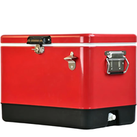 Glacière métallique étanche 54QT avec maintien de la glace jusqu'à 1 jour pour canettes