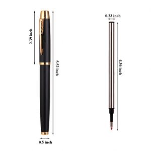 Luxury Metal Ball <b>Pen</b> Set with <b>Gold</b> Trims Custom Logo Promotional Gift 1.0mm Writing Width - Product Image 5