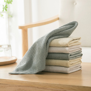 Gant <span class=keywords><strong>de</strong></span> <span class=keywords><strong>toilette</strong></span> en microfibre chiffon propre rayures assorties <span class=keywords><strong>serviette</strong></span> <span class=keywords><strong>de</strong></span> nettoyage en microfibre <span class=keywords><strong>serviette</strong></span> en microfibre lavable pour fenêtre <span class=keywords><strong>de</strong></span> cuisine domestique - Product Image 3