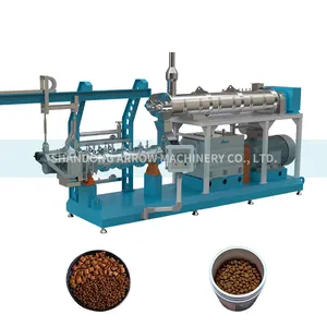 auto dog food making extruder machine production line pet feed pressing machine