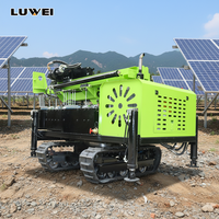 Pile driver portable multifonctionnel pour poteaux photovoltaïques solaires, pile driver à spirale pour le sol, adapté au forage dans la roche dure