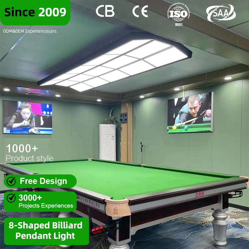 Cueelf Wholesale High Quality Modern Iron Hanging Pool/Billiard Table LED Light Lamp for Indoor Ceiling Use