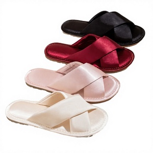 Nuevas Pantuflas de Satén Estampado KJ 2026 para Novia, con Punta Abierta, para Mujer, de Algodón, para Otoño, para el Hogar, para Invitadas - Product Image 3