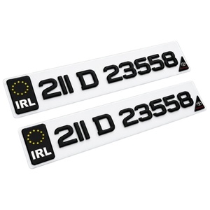Placas de Matrícula 3D en Gel con Números en Relieve, Letras de Plástico Abombadas, Acabado Acrílico Cromado Reflectante, 52*11cm, Ajuste Universal, Resistentes a los Rayos UV, Personalizadas - Product Image 4