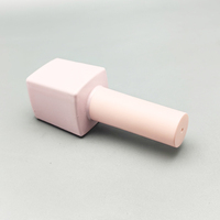 Capuchon de vernis à ongles rond rose avec brosse large et carré personnalisé rose 13ml bouteille en verre de vernis à ongles gel Uv vide