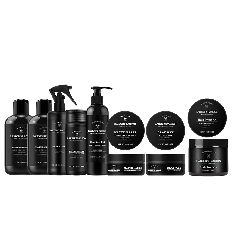 OEM Private Label Mens hair styling prodotti cera para cabello capelli polvere argilla Pomade cera Styling Set per gli uomini