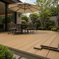 Tarima Ecológica de Material Compuesto Ynori, Diseño de Madera Hueca con Vetas de Roble, 23 mm, 160 mm, Canal Redondo para Patio, Impermeable, Directo de Fábrica