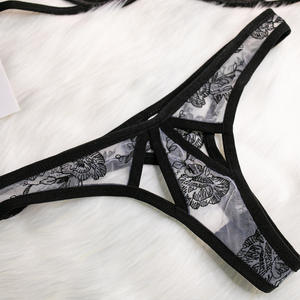 IHOOV femme lingerie sexy porte-jarretelles culotte avec porte-jarretelles dentelle transparente soutien-gorge et culotte ensemble femmes sous-vêtements - Product Image 6