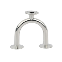Raccord en T sanitaire à trois voies en acier inoxydable Longding, type Tri-Clamp