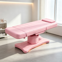 Lit de beauté électrique multifonctionnel à 3 moteurs avec télécommande, chaise de spa faciale réglable, lit de massage pour extensions de cils et tatouages