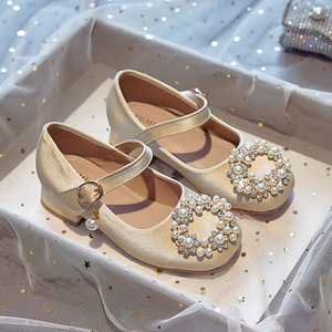 Chaussures de fête Mary Jane pour filles, chaussures de mariage pour petites filles, chaussures de princesse à talon bas - Product Image 3