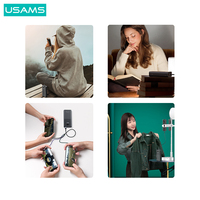USAMS CD191 kapasitas tinggi Tipe C USB 3 port 30000mAh PD 20W li-baterai tampilan Digital Bank daya pengisian cepat
