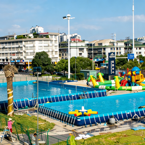 <span class=keywords><strong>Piscina</strong></span> Elevada con Marco Rectangular de Metal Grande para Niños y Adultos, Parque Acuático al Aire Libre y Accesorios - Product Image 4