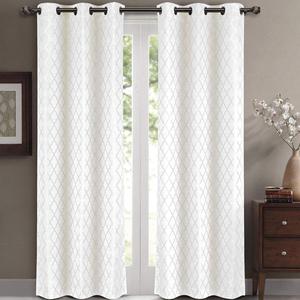 100% Polyester Soft Embossed Jacquard Printed Flame Retardant Blackout Insulated Drapery Window Treatment <strong>Curtain</strong> <strong>Curtains</strong> - Product Image 2