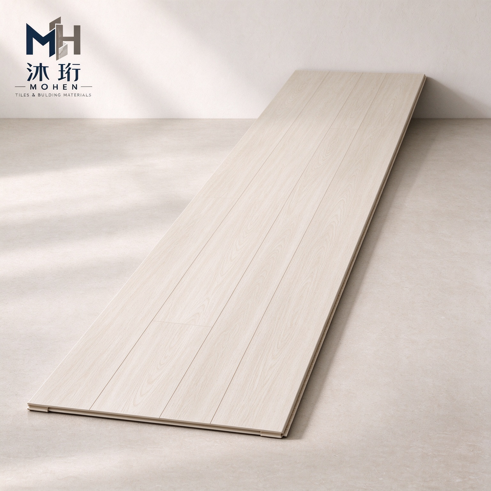 Light Cream SPC Flooring Stone Plastic Composite Rigid Core Vinyl Plank ...
