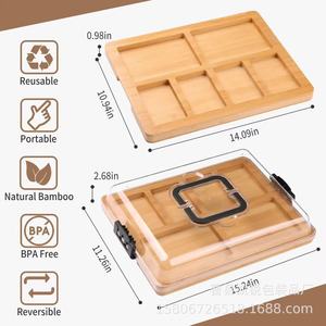 Tabla de madera Kai Rui con tapa para servir queso, con cuchillos, para aperitivos y charcutería. - Product Image 5