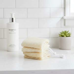 Spugna Esfoliante <span class=keywords><strong>Naturale</strong></span> per il Viso da 4 Pollici, Spazzola Scrub <span class=keywords><strong>in</strong></span> Luffa Organica a Base Vegetale per Uomo e Donna, Cura della Pelle, Bagno e <span class=keywords><strong>Doccia</strong></span> - Product Image 5