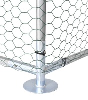 6x3x2m Grand Poulailler Walk-In Iron Chicken Run avec fermeture à bouton Respirant pour petits animaux
