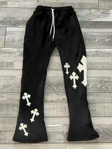 Pantalones Deportivos para Hombre, Diseño Nuevo, Estampado 3D en Relieve, Rayas Grises, 100% Algodón, 400 Gsm, Transpirables, Ecológicos - Product Image 3