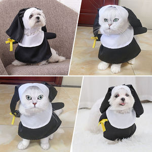 Abrigo de lujo de poliéster súper ligero con diseño de monja para mascotas, gatos, perros, traje de Cosplay cómodo con estilo bonito novedoso para Halloween - Product Image 6
