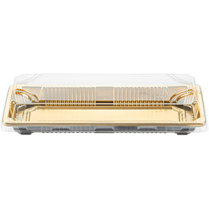 Bandeja Rectangular Desechable de Plástico PET para Sushi con Tapa Transparente Antivaho, Caja de Empaque para Comida para Llevar con Impresión UV Personalizada - Product Image 4