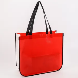 Foldable Reusable Shopping Bags Custom Logo High Quality Foldable Reusable Grocery Non Woven Shopping Tote Bag