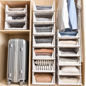 Clothing Organizer Drawer Style <b>Plastic</b> Storage Rack Rectangle Easy To Clean Standing Type YM Storage <b>Basket</b> - Product Image 3