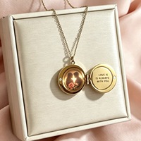 Pendentif Boîte à Photos Personnalisable pour Famille et Amoureux, Bijoux en Or, Argent, Or Rose, Acier Inoxydable, Étanche, Vente Directe Usine