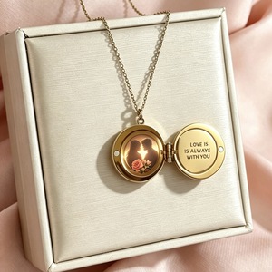 Ciondolo Portafoto Personalizzato, Gioiello per Famiglia e Amanti, in Oro, Argento, Oro Rosa, Acciaio Inossidabile, Impermeabile, Direttamente dalla Fabbrica - Product Image 4