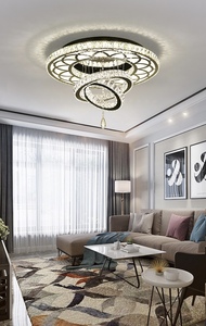Lampadario a LED Moderno di Lusso <span class=keywords><strong>con</strong></span> <span class=keywords><strong>Cristalli</strong></span> e Base in Acciaio per Hotel, Villa e Soggiorno - Product Image 5