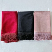 Tapis de prière pliable en velours doux de couleur rose nude, lavable, pour les musulmans