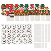 24-Tage Weihnachts-Adventskalender Zug-Boxen Umweltfreundliche Countdown-Leckereien-Boxen Aufkleber DIY Süßigkeiten-Geschenkboxen Fabrik Feiertagsprodukte