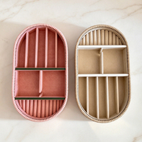 Boîte à bijoux de luxe personnalisée en bois et cuir PU, organiseur de rangement pour bijoux, emballage cadeau pour collier, bague, boucles d'oreilles, en stock