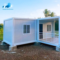 Zhongnan Cabine mobile détachable de luxe personnalisée à pack plat Maison mobile Petite maison préfabriquée de 2 chambres à coucher Maison préassemblée en conteneur