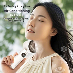 พัดลมมือถือขนาดเล็กแบบชาร์จไฟได้ OEM ODM แบตเตอรี่ 2000mAh พร้อมไฟ LED อัจฉริยะ สำหรับตั้งแคมป์กลางแจ้ง - Product Image 6