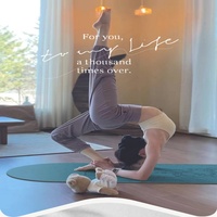 Tapis de yoga en fibre de coco naturelle PU antidérapant, écologique, rectangulaire, imprimé, avec logo personnalisé, pour Pilates, gym à domicile, fitness, entraînement, coussinets OEM – Grande Vente