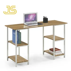 Jinsong Furnitur Modern Meja Kantor Desain Dekor Meja Ganda Desktop Partikel Melamin Dilaminasi