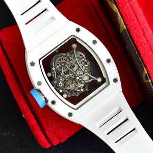 Orologi di Lusso da Uomo Stile 055 Edizione Asia Bubba Watson Cassa in Titanio Grigia Orologio Meccanico Manuale Scheletrato Sportivo - Product Image 5