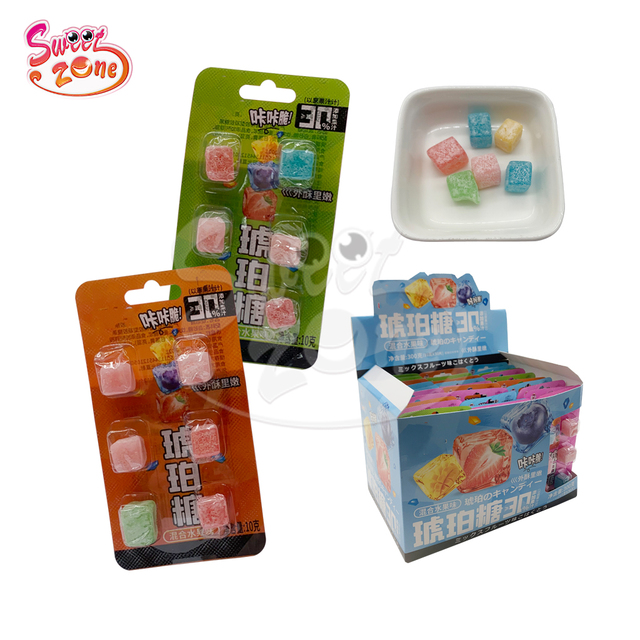 Hot Selling Mixed Fruit Flavor Crispy Soft Amber Candy