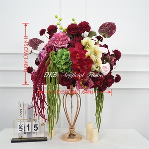 DKB Realistic Handmade Durable Artificial Flower Silk Rose Multi Colour Wedding Mother's Day Back School Modern <b>Table</b> - Product Image 2