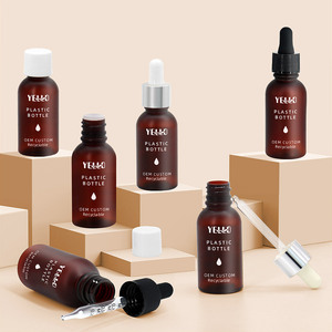 Bao Bì Chăm Sóc Da Chai Đựng Mỹ Phẩm Dưỡng Tóc Mặt Màu Hổ Phách Mờ Nhựa PET Rỗng Chai Nhỏ Giọt Tinh Dầu 50Ml - Product Image 1