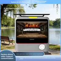 Écran LED AR intelligent pour arts martiaux, grand écran, culture traditionnelle, armoire argent/gris, reconnaissance faciale IA, interactif 4K