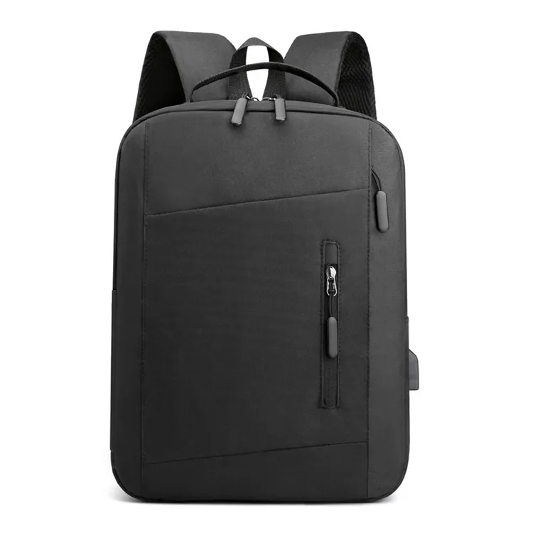 waterproof student black outdoors 15.6 laptop roll top backpack 2022 with usb charging port