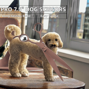Tijeras Profesionales de Acero Inoxidable de 7.5 Pulgadas para Peluquería Canina con Acero Japonés 440C, Tijeras Prácticas para el Cuidado de Mascotas - Product Image 2