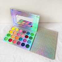 Palette d'ombres à paupières personnalisée, haute pigmentation, néon lumineux, palette d'ombres à paupières vegan avec paillettes