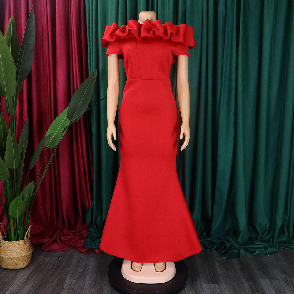 Hot Sell Latest Design Gowns for Women Evening Dresses High Waist