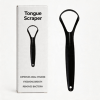 Boîte en papier personnalisée de haute qualité, gratte-langue en métal noir, gratte-langue en cuivre, gratte-langue en acier inoxydable