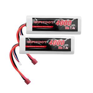 Alta Qualidade Recarregável 50C <span class=keywords><strong>2</strong></span> S 7.4 v 4000 mAh RC Lipo Bateria para RC Barco Carro Modelos de Brinquedos DO RC - Product Image 1